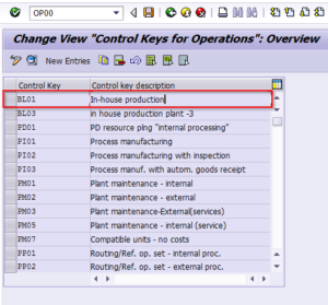 Control key in SAP PP - ERP Teacher