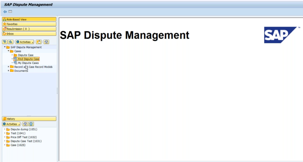 SAP Dispute Management